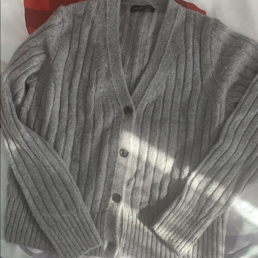 Banana republic grey button down sweater